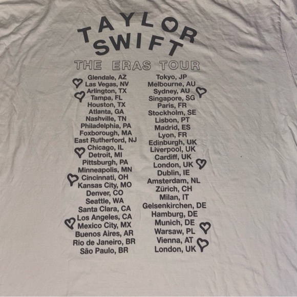 Taylor Swift Eras Tour T Shirt “Distressed” Tour Dates Unisex Size 3XL NEW - Picture 10 of 10